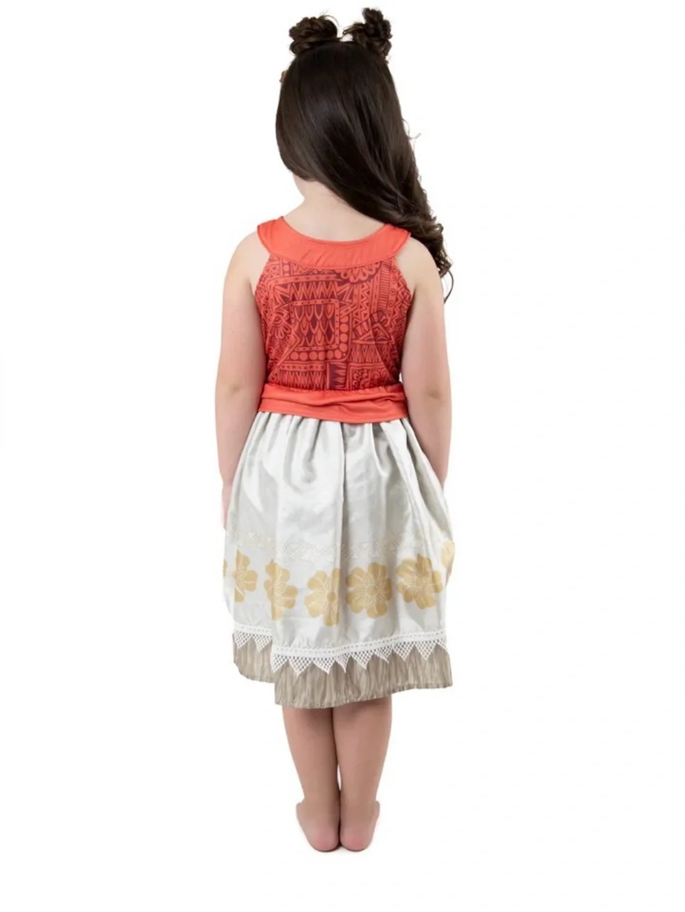 Coral and Cream Girls Moana - Island Princess Dress-Up - Picture 2 of 3